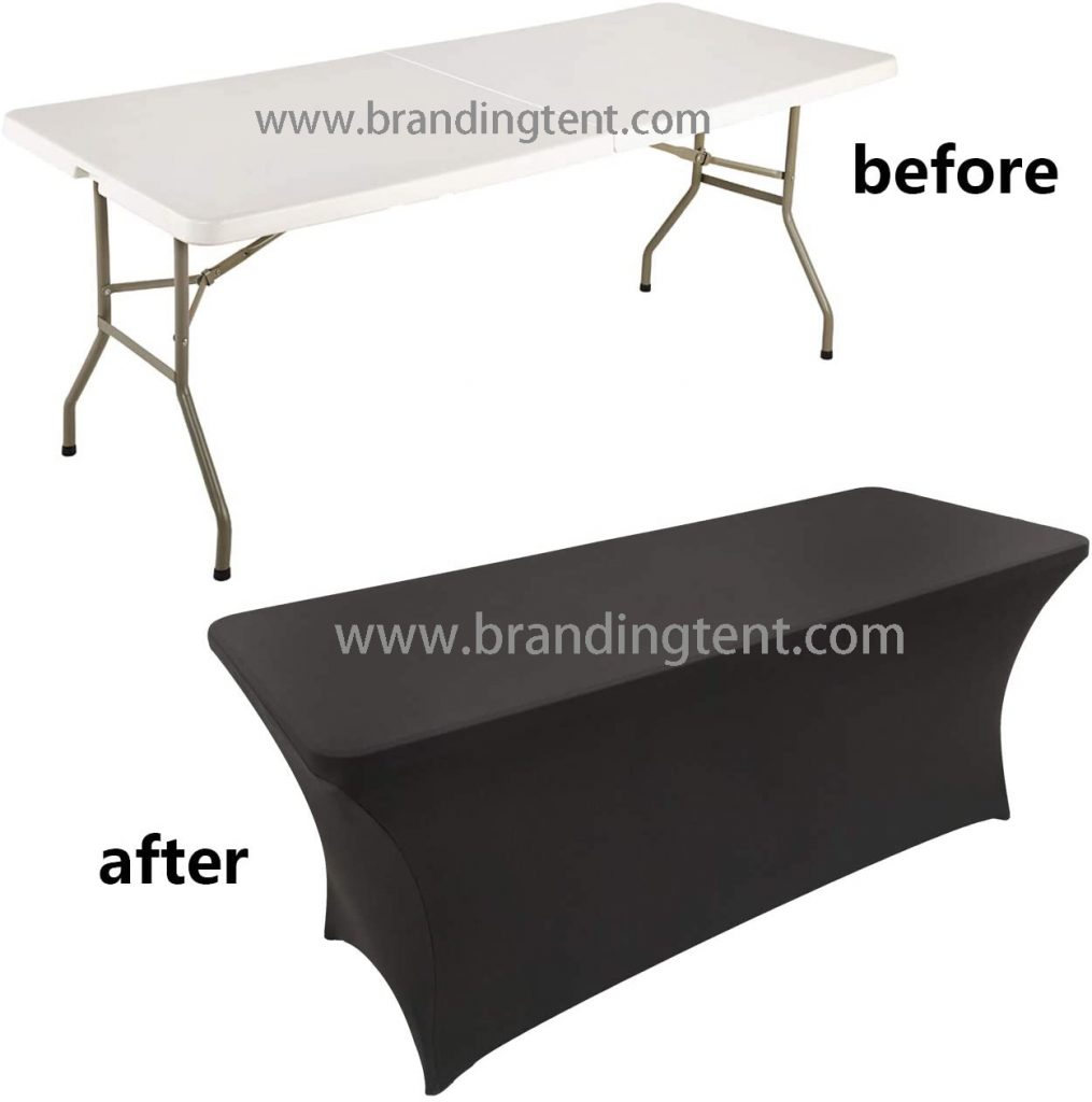6ft outdoor table, foldable table, table cover, stretch table cover
