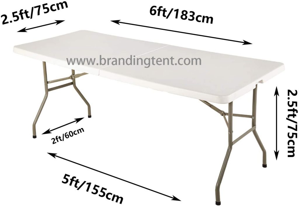 6ft outdoor table, foldable table