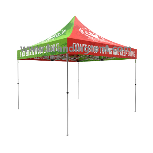 Printed market stall canopy with full wall branding