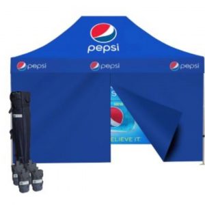 High-Impact Pagoda Advertising Tent for Pepsi with printing top roof and 4full walls, Promotional Pagoda Tent for Success,