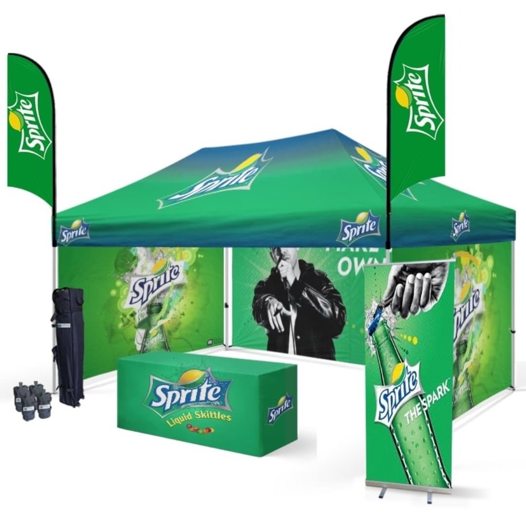 Custom branded gazebo tent for a global beverage brand