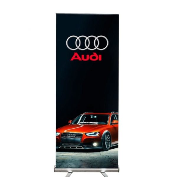 Portable Roll Up Banner Stand-Audi, Roll Up Banner: Standout Branding, Emotionally Compelling Display,