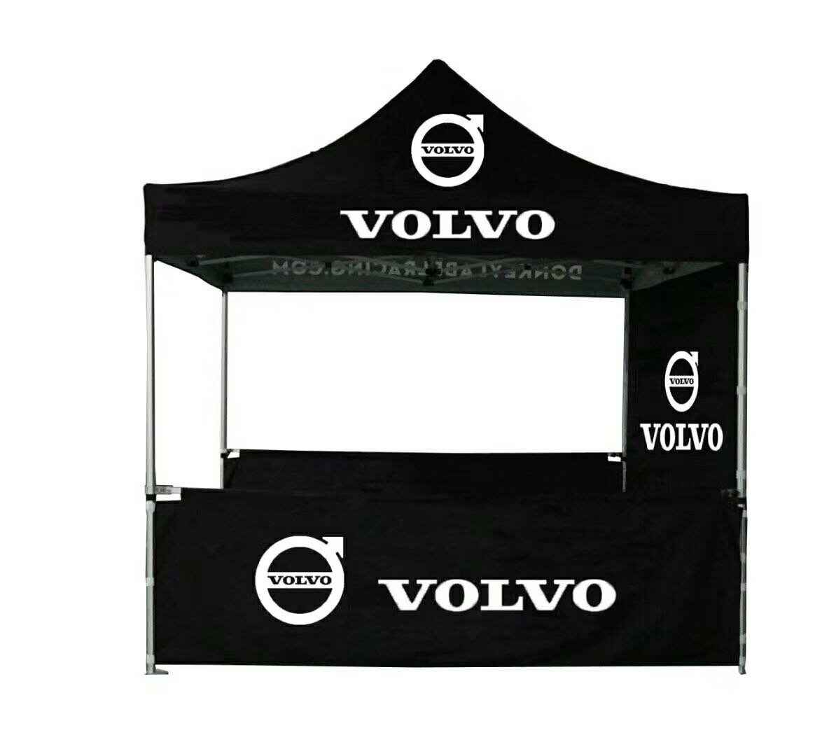 Custom branded canopy tent at an auto dealer event