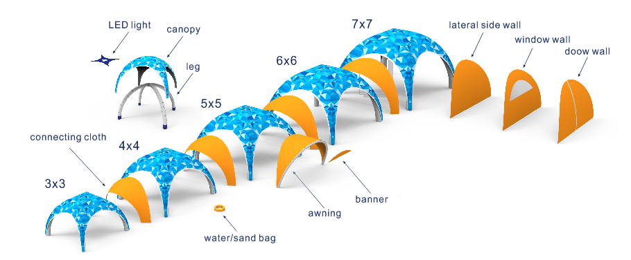 Arc Tent: Skyward Stretch of Style, Portable Advertising Arc Tent,