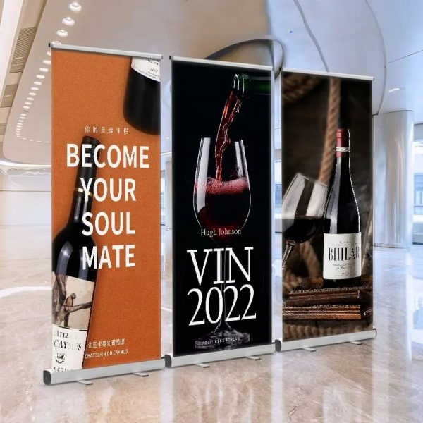 luxury roll up banner, luxury pull up stand,