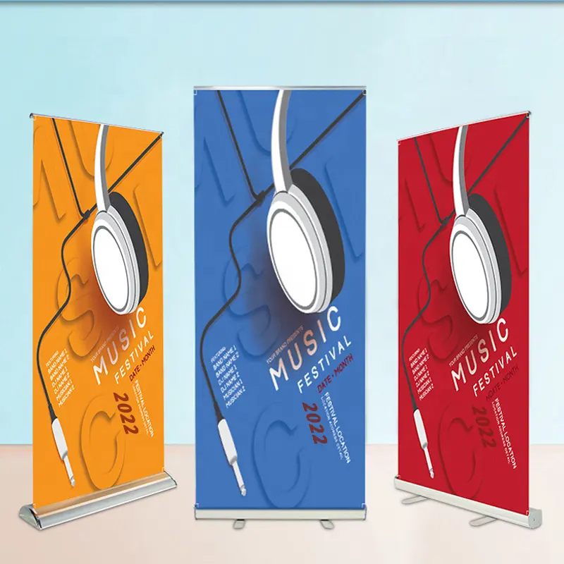 luxury roll up banner, luxury pull up stand,