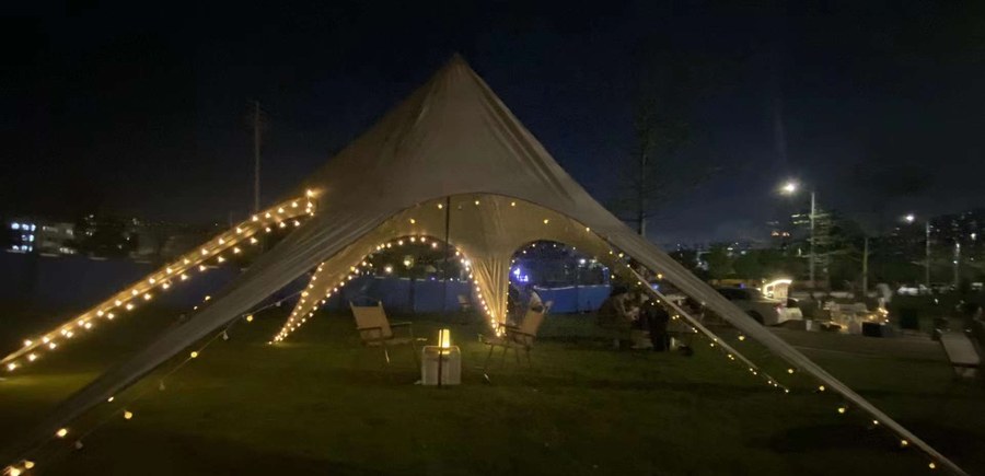Custom Star Tents - Open shade 5-16m by Besda BrandingTent