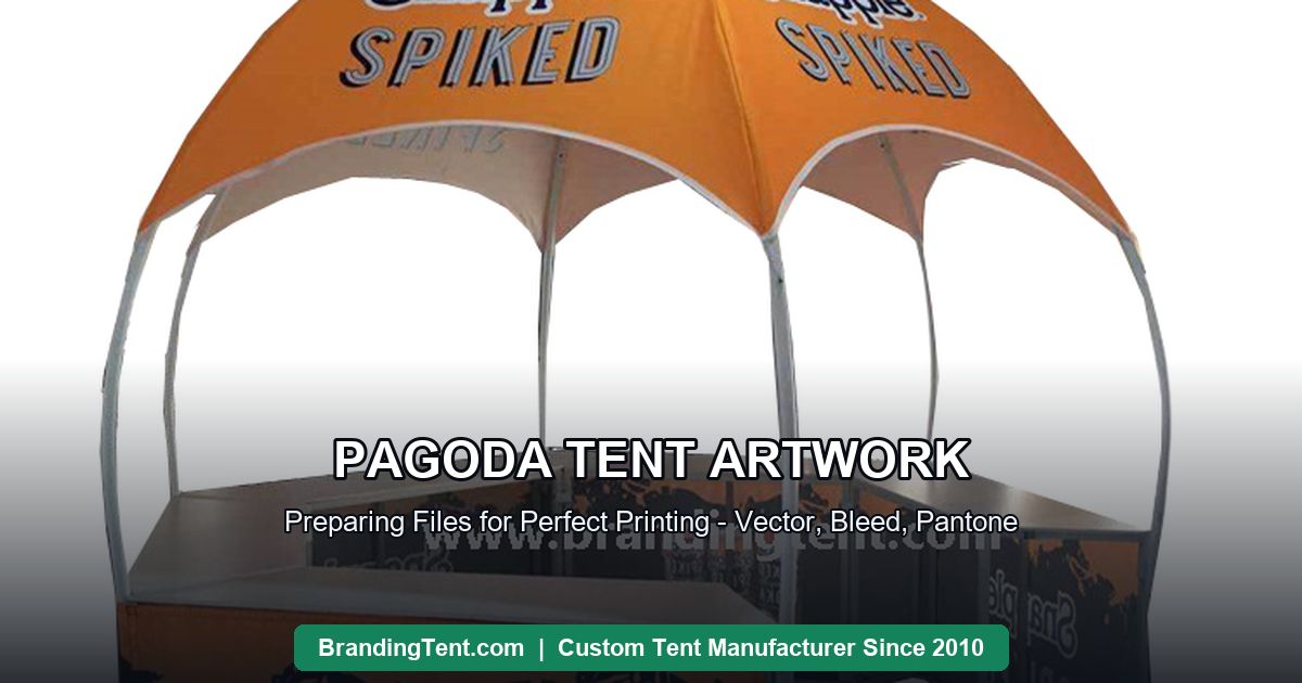 Full-surface printed tent canopy showing artwork alignment and color fidelity