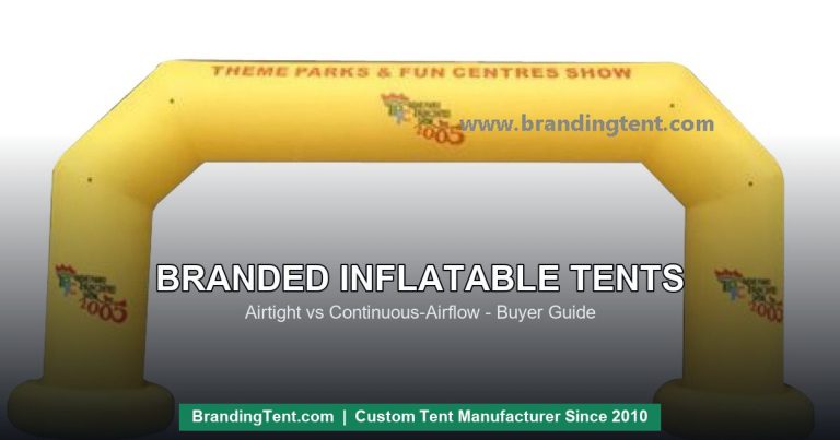 Yellow inflatable arch tent - branded inflatable tents guide
