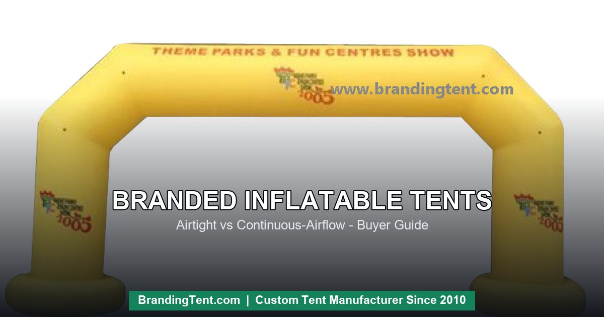 Yellow inflatable arch tent - branded inflatable tents guide