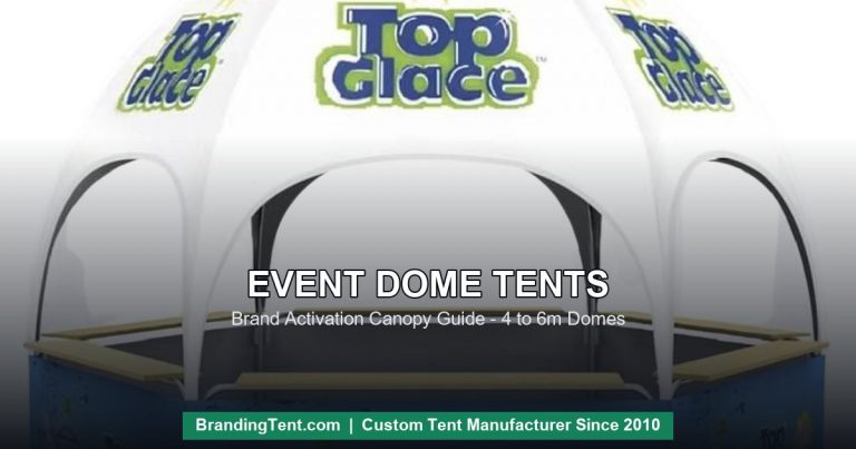 White branded dome tent - event dome canopy guide