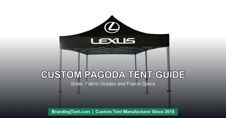 White custom branded tent - custom pagoda tent buyer guide