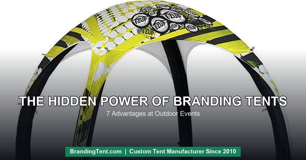 Racing arch structure at an outdoor event - branding tents guide