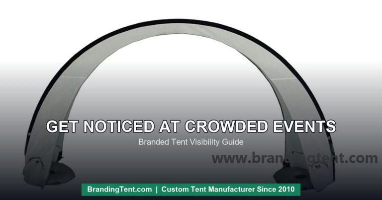 White racing gate arch - get noticed at crowded events