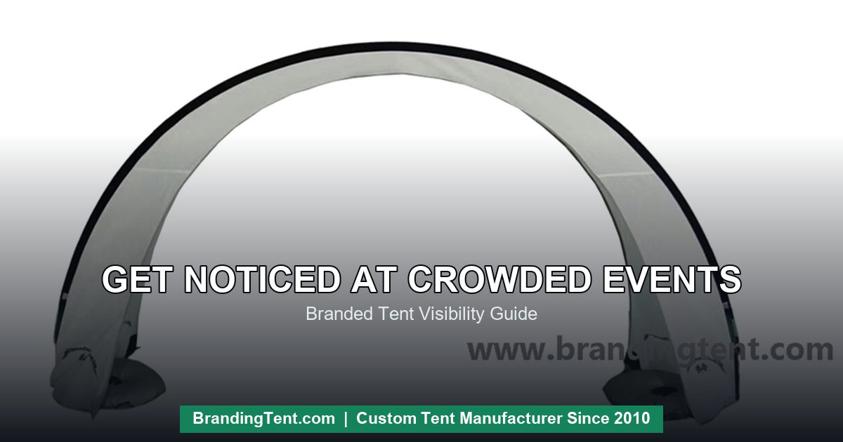 White racing gate arch - get noticed at crowded events